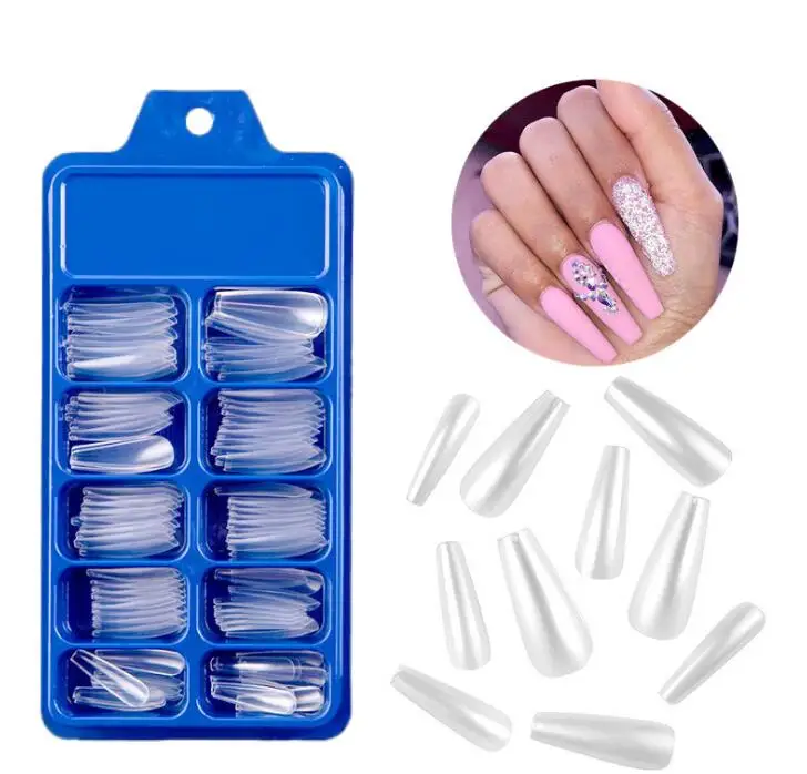 100 Pcs /Box False Nails Finger Ballet Artificial Nails Full Cover Nails Art Acrylic Manicure Tools Tip