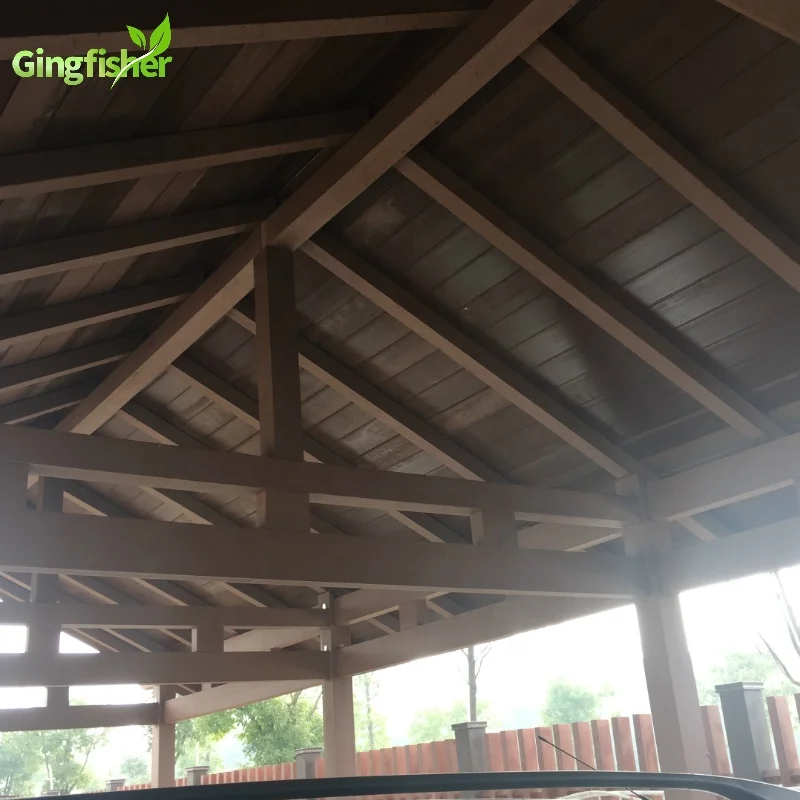 Wood Plastic Composite WPC Shed Carport Car House Design