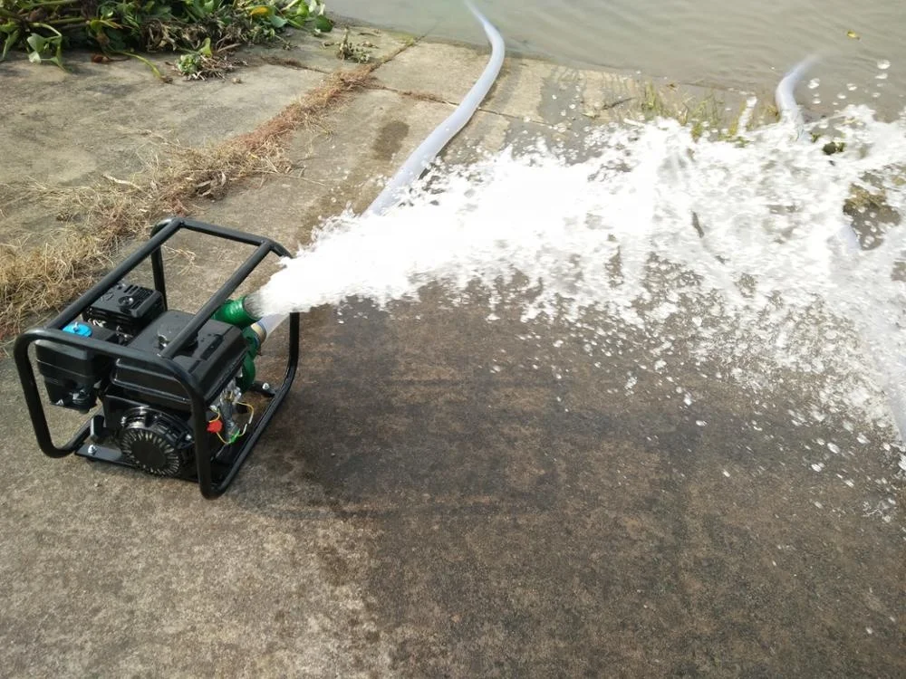 7HP High-Pressure 2.5 Inch Farm Irrigation Cast Iron Gasoline Engine Fire Fighting Fuel Tank Electric Start High Lift Water Pump