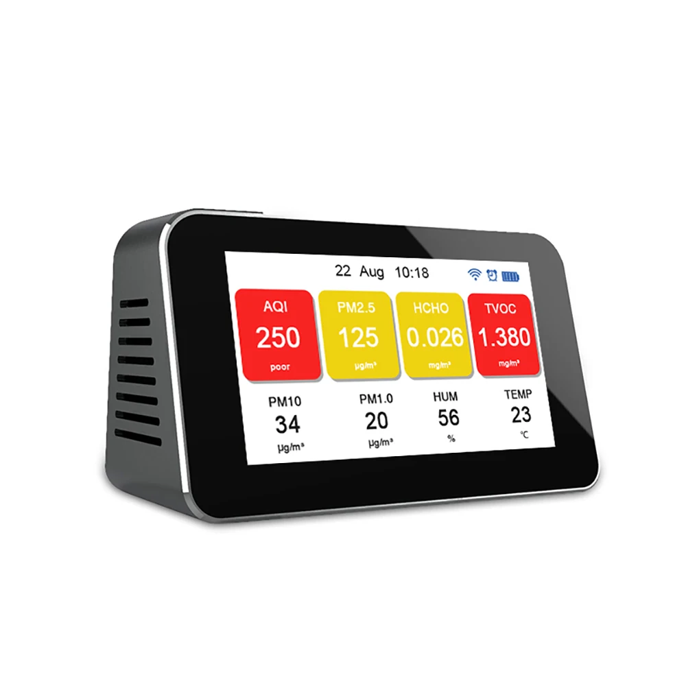  Wifi умное приложение для контроля качества воздуха Tuya PM2.5/HCHO лазерного пылезащитных частиц электрохимический датчик