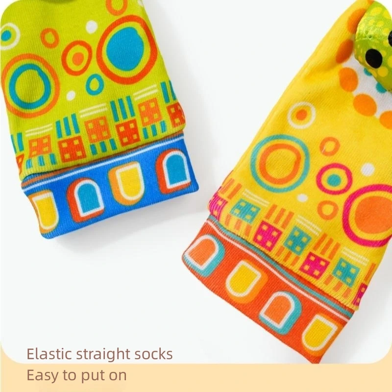 Sozzy Cute 4pcs/set  Baby Infant Rattle Socks Toys Kids Foot Finders And Wrist Rattle Toys