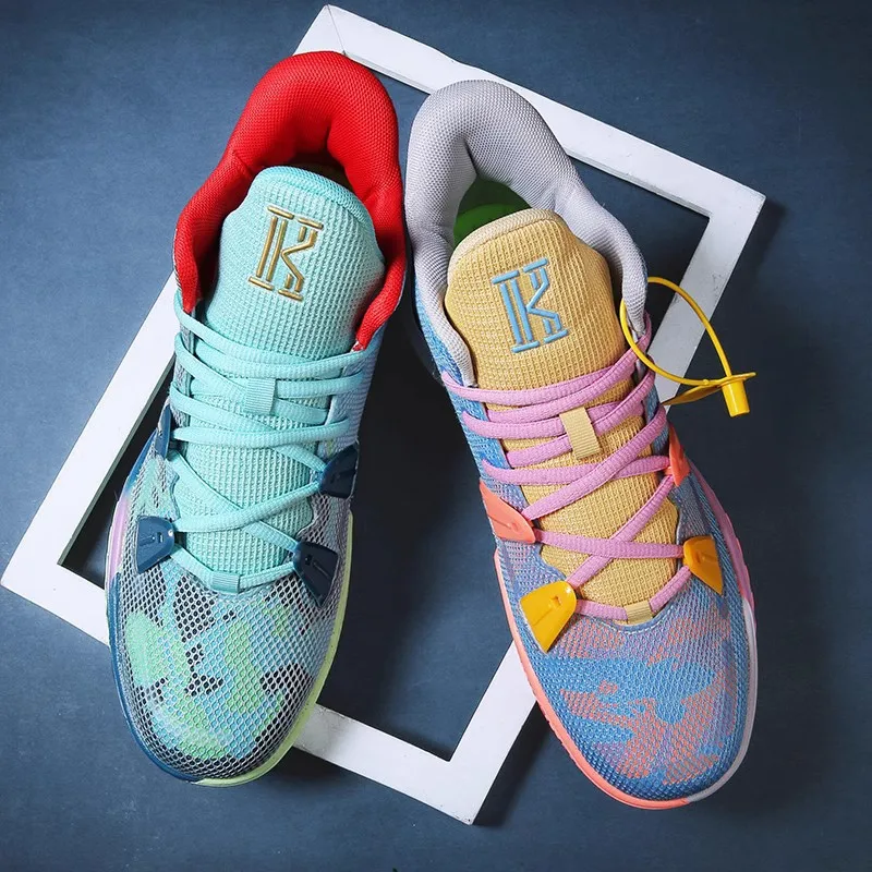 Wholesale mix and match graffiti mandarin duck shoes outdoor sports casual basketball shoes elastic comfortable breathable