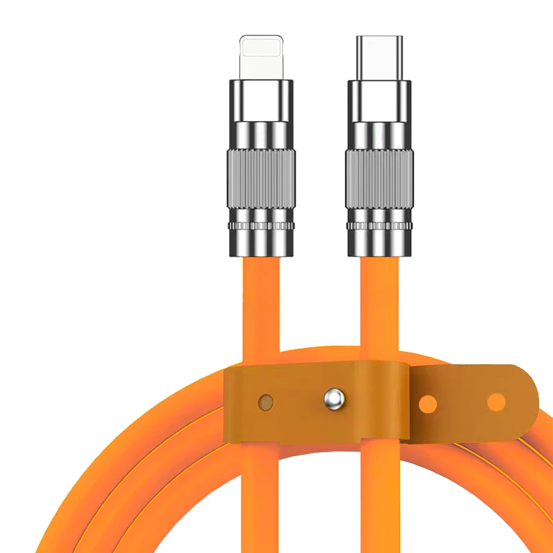 6A 120W travel Charge data cable USB A To Type C Usb-C Micro Silicone Soft Pd Charger Fast Charging Phone Data Cable