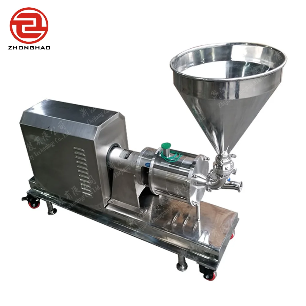 Pipeline High Shear Dispersing Emulsifier  Emulsifier pump with caster for face cream