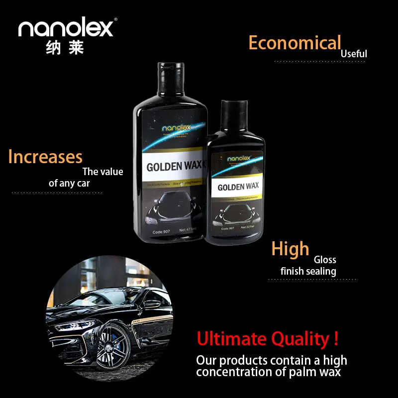 Nanolex L 907 Advanced White Car Wax Ultimate Scratch Resistance & High Gloss Protection White Car Whitening Brightening Paste