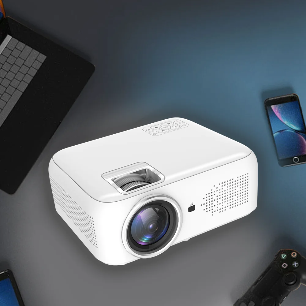 2022 Shenzhen Lianjixing  Newest Video Smart Pico Projector Business Factory Supply  LED Speaker Focus Lamp Outdoor Projector TV