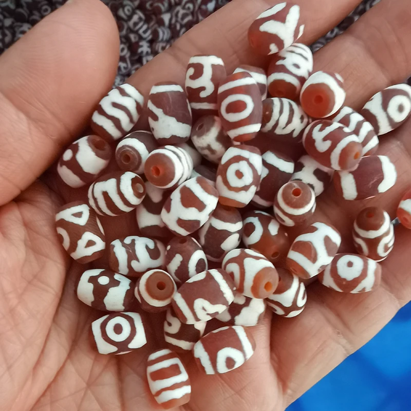 Бусины из красного агата Dzi для изготовления ювелирных изделий
