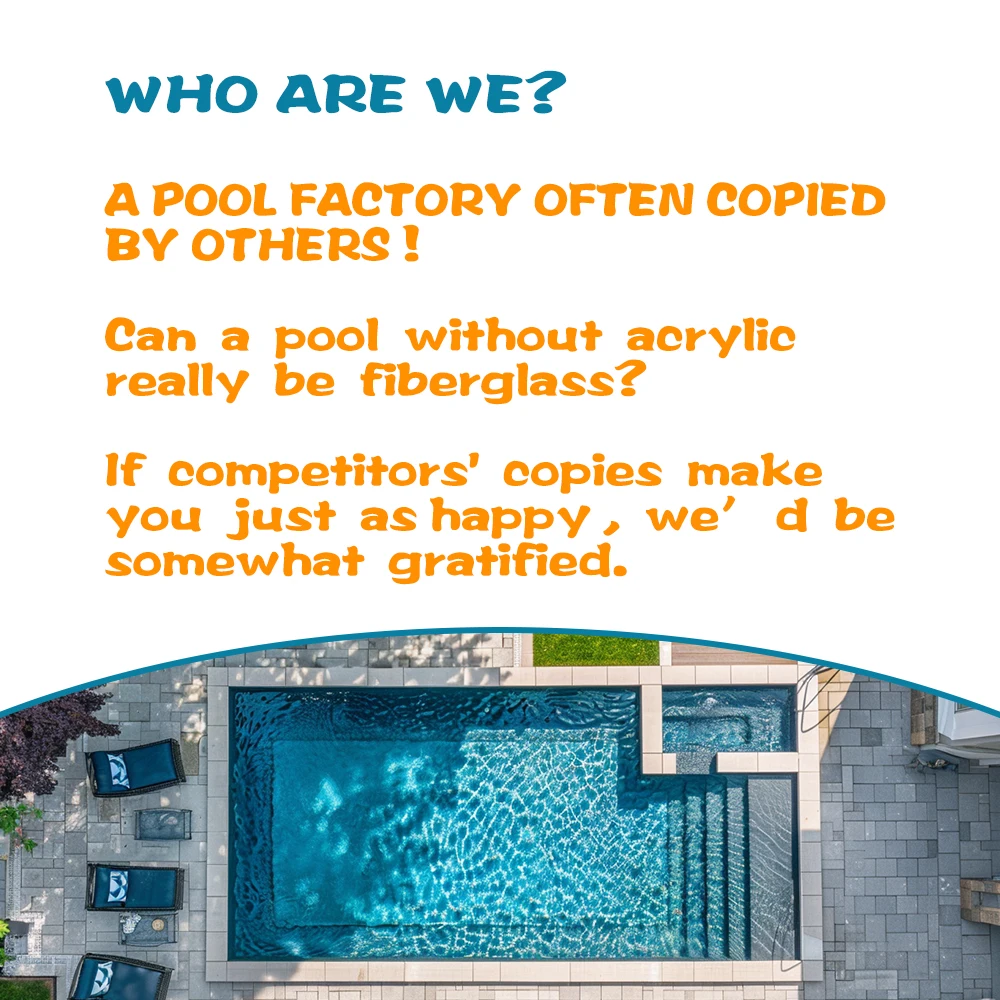 2024 hot sale family house mosaic frame pools swimming outdoor fiberglass in ground swimming pool with spa