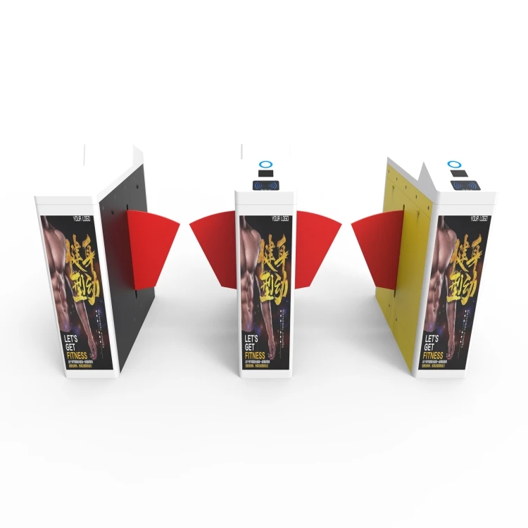 Indoor GYM Turnstile Fitness Center Access Gate Advertisement Flap Barrier