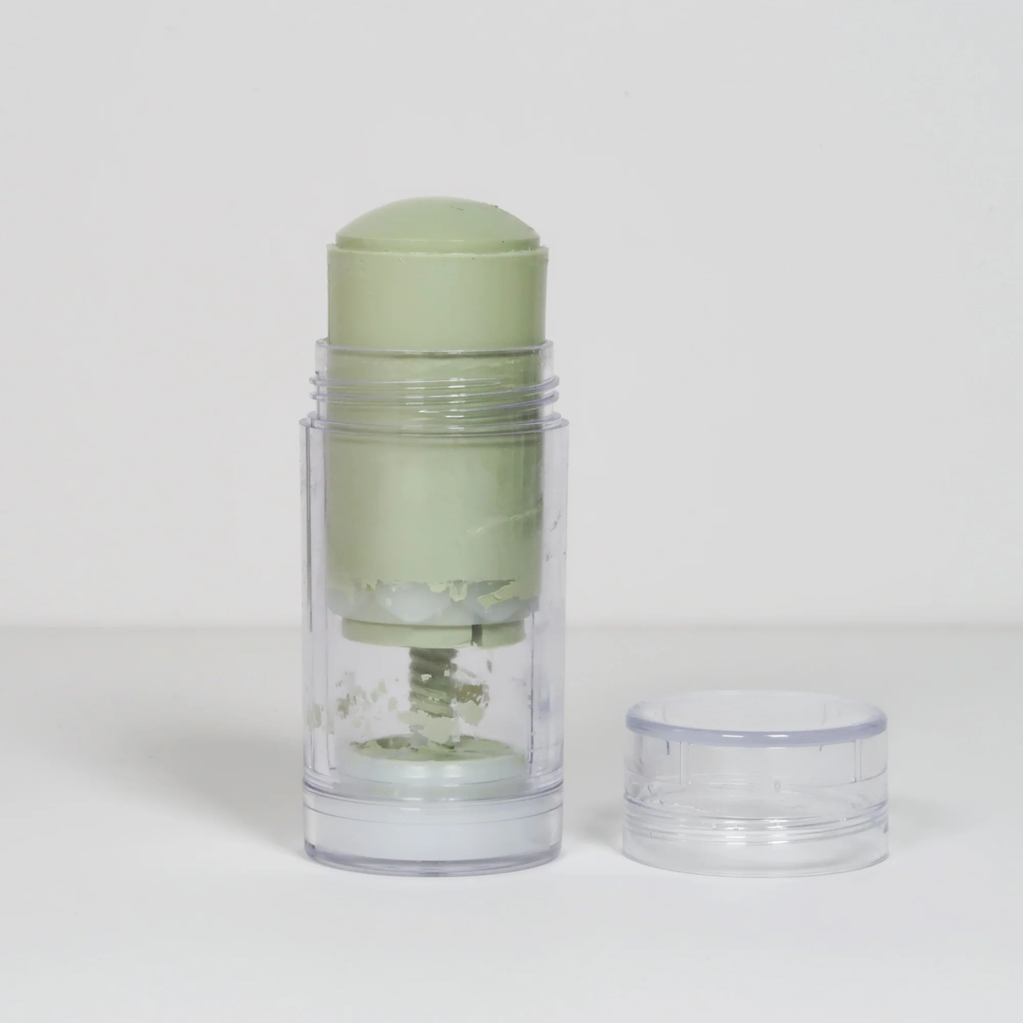 Private Label Green Tea Black Head Remove Anti Acne Clay Mud Mask Face Cleansing Mask Stick Matcha Kaolin Natural Facial Mask