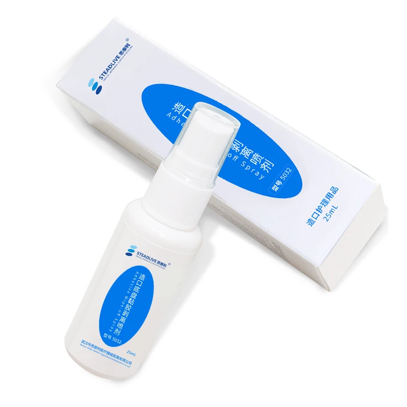Alcohol-Free 25ml Adhesive Wipe-Off Spray Skin Adhesive Glue Remover  for Ostomy Care