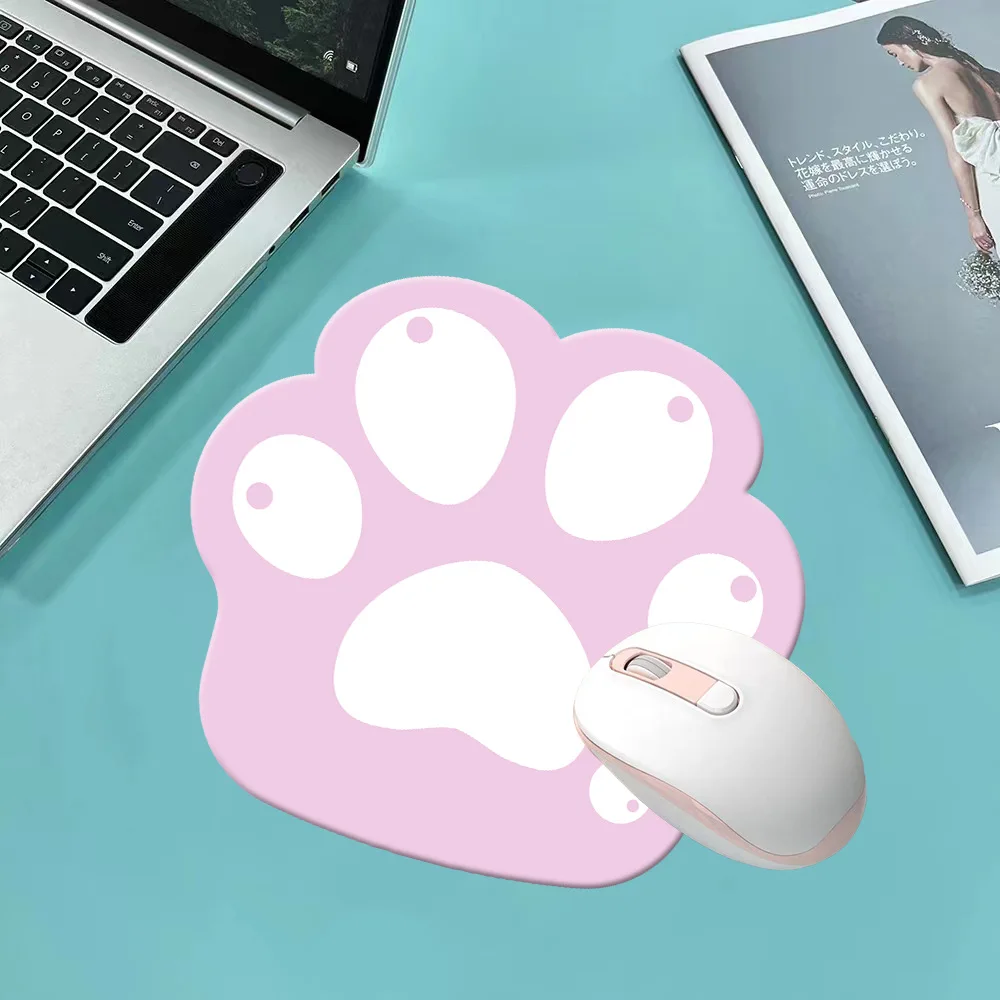 custom Rubber Mouse Pad Creative Cute Cartoon Cat Paw Pattern Anti-slip Mice Comfortable Mat Computer Pad Game Mousepad