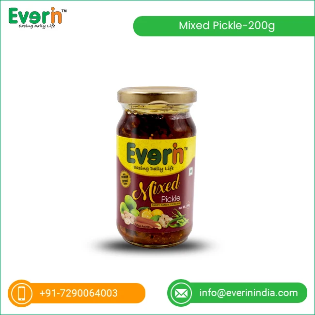 Homemade Taste Mixed Vegetable 200g Pickles for Sale