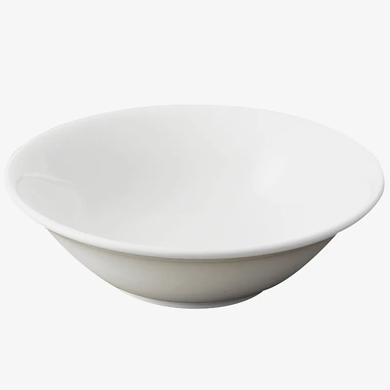 8 inch White Elegant Ceramic Bowl Porcelain Soup Bowl For Restaurant