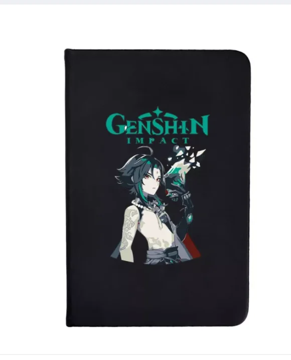 Game Genshin Impact Anime Peripl Notebooks Simple And Fashionable Office Black Matte Book Anime Cosplay Handbook