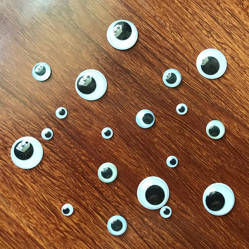 Wholesale Self Adhesive Plastic Googly Eyes crafts Doll Bear Puppets Toy Wiggle googly moving eyes for DIY