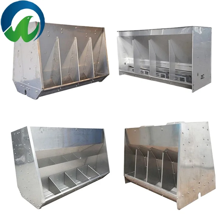 Stainless Steel Double Fabric Slot Automatic Feeding Trough for Pigs Piglet Farm Animals Poultry Husbandry Equipment