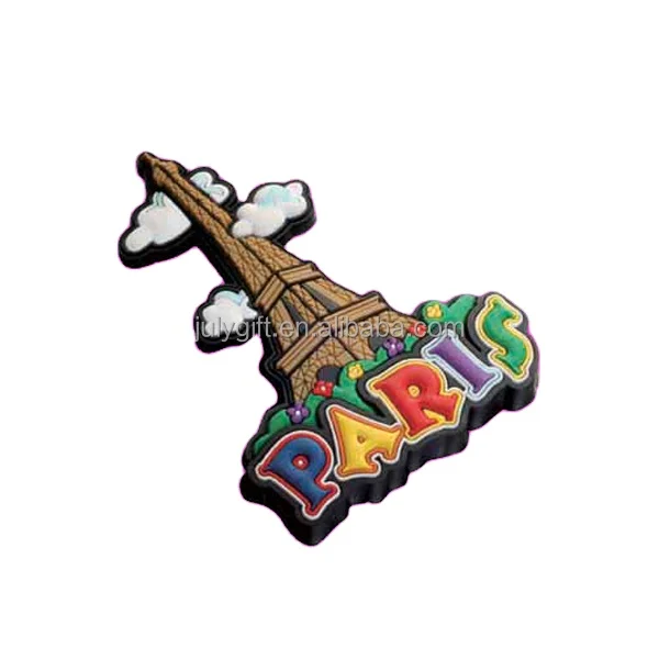 fridge magnet rubber paris souvenirs