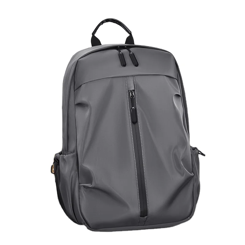 Stylish Vintage Fashion School Backpack for Boys Custom Logo Grey Waterproof and Shockproof Large Laptop Bag