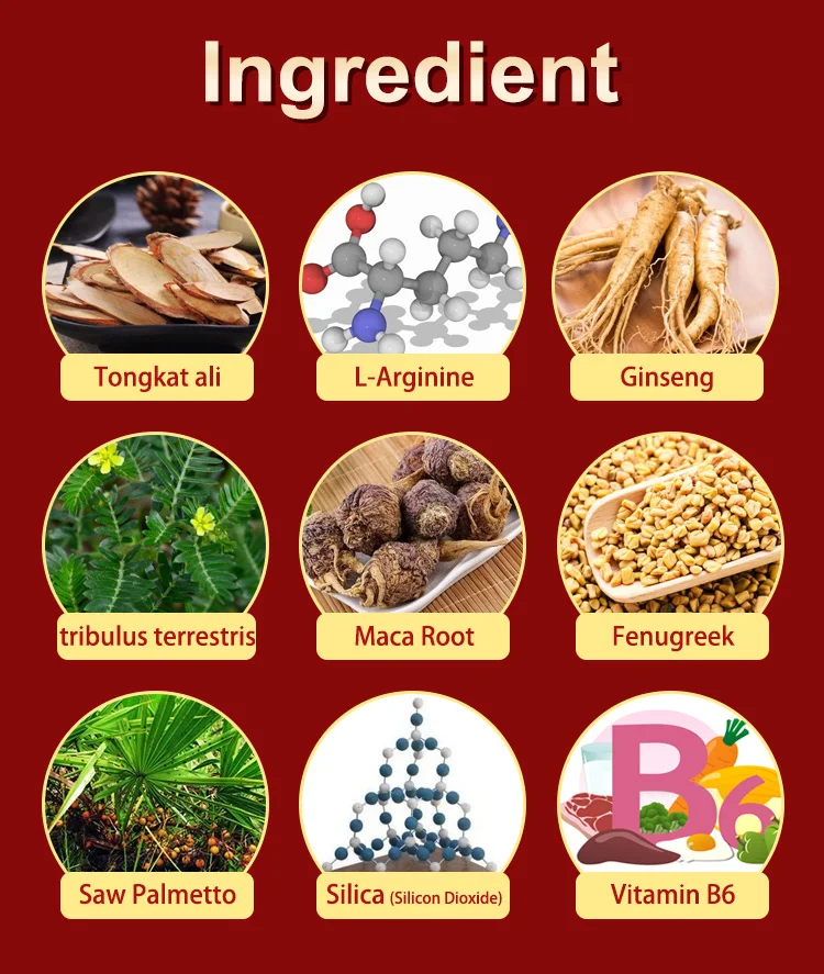 OEM Male capsules Chinese herbs naturals with ginseng Maca power Plus Pills dietary supplement Male power enhancement capsule