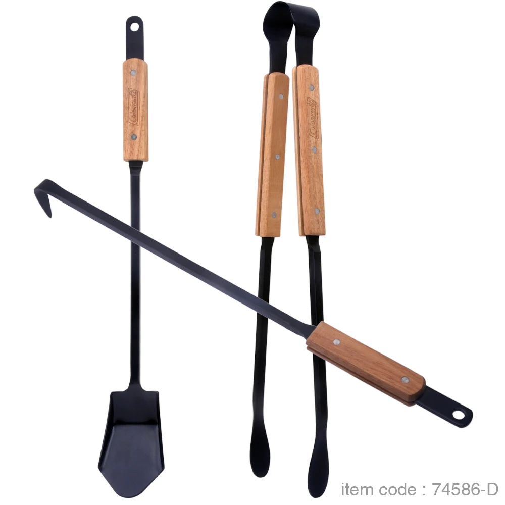 Набор металлических чугунных инструментов для камина, комплект из 3 предметов для комнатных/противопожарных косточек, аксессуаров/щипцов для улицы/щипцов для дрова, барбекю