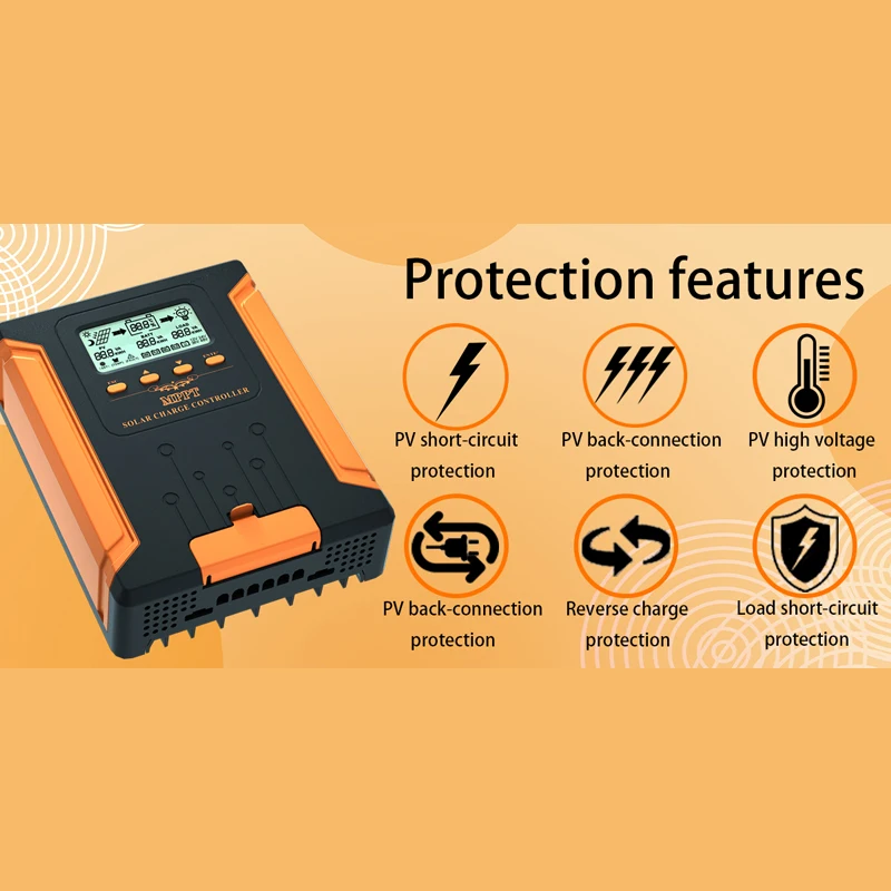 Smart Solar Panel Controller Regulator 48v 36v 24v 12v Dc Output 30a 40a 50a 60a 100a MPPT Solar Charger Controllers