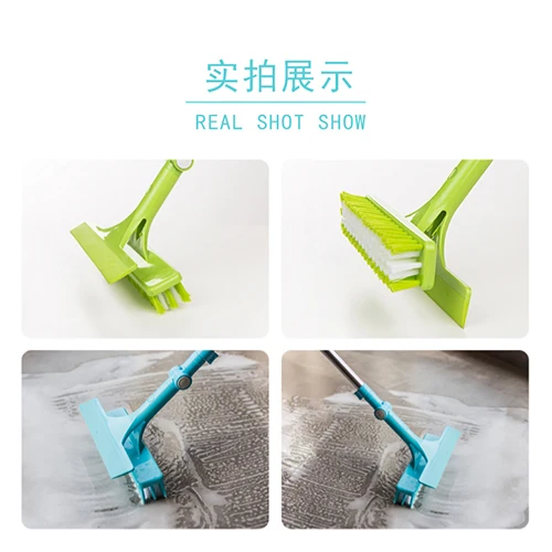 Wholesale double-sided retractable rotary brush household tile crevice cleaning wiper hard hair long handle floor brush