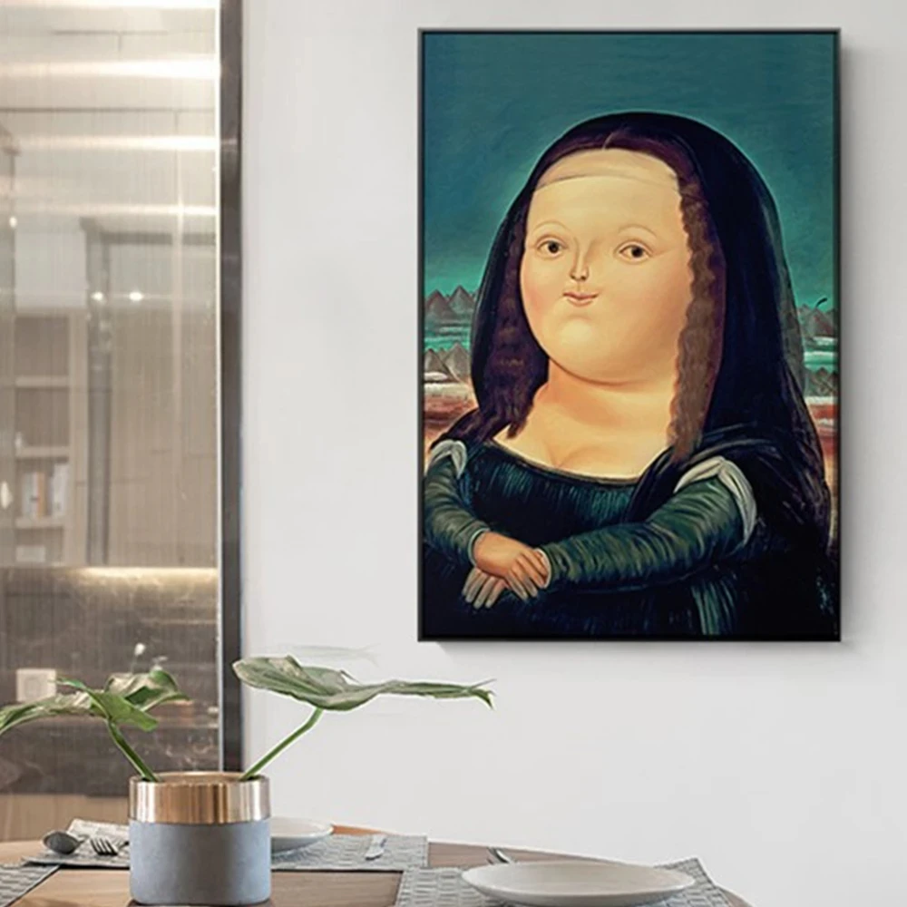 VANJUU 11CT Printed Canvas counted Hand thread embroidery cute Mona Lisa Cross Stitch Kit