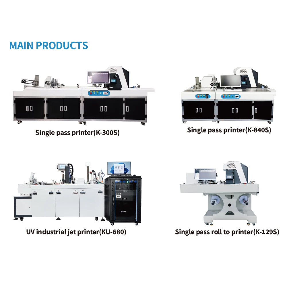 Kelier Factory Price Digital Inkjet Printer For Pizza Box High Quality Cardboard Box Printer Single Pass Printer