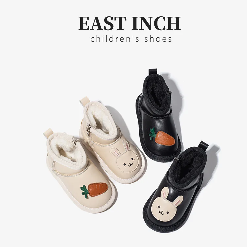 Winter Warm 1-6 Year Old Kids Snow Boots Waterproof Soft Sole Cotton Casual Children Snow Boot