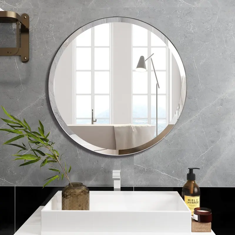 Classic 3mm-5mm Beveled Frameless Aluminium Decorative Mirror Furniture 6mm Thick Wall Mirrors Bathroom Home Decor Accessories