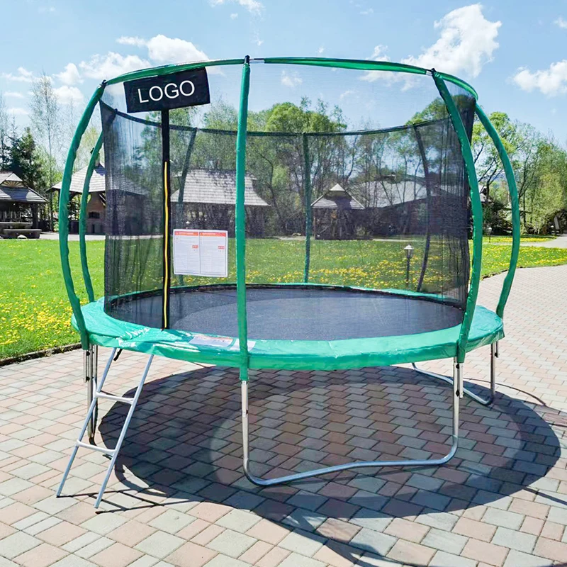 Aerobic Training premium outdoor round big bungee jumping large cama elastica adult trampoline with safety enclosures for sale