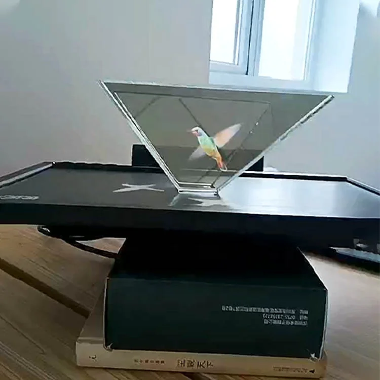 360 holographic display 360 degrees holographic cases to the desktop Three sides of the phantom imaging
