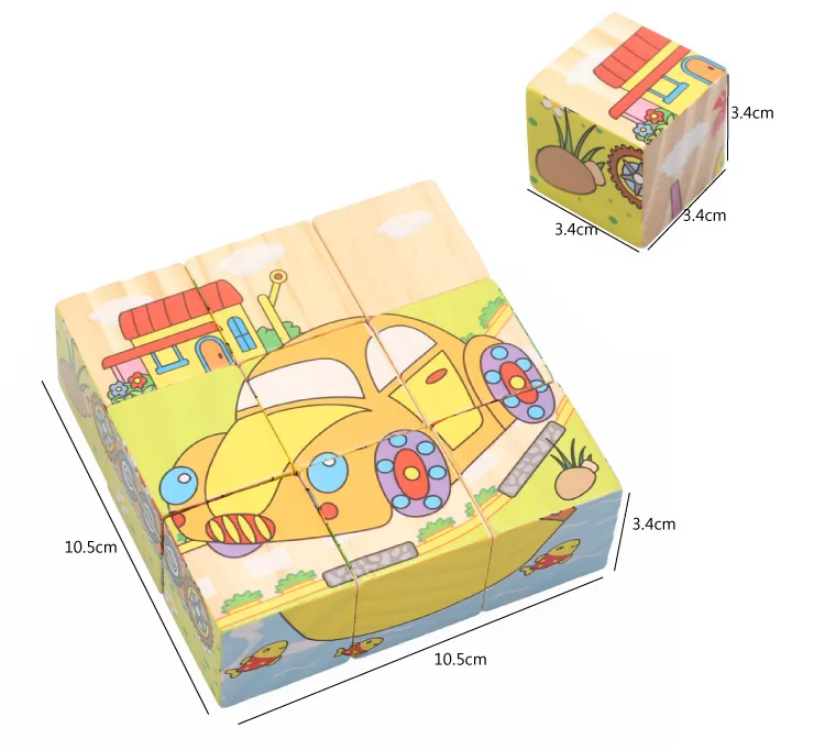 Six Sides Draw For Kids Brain Game Wooden Super 3D Puzzle