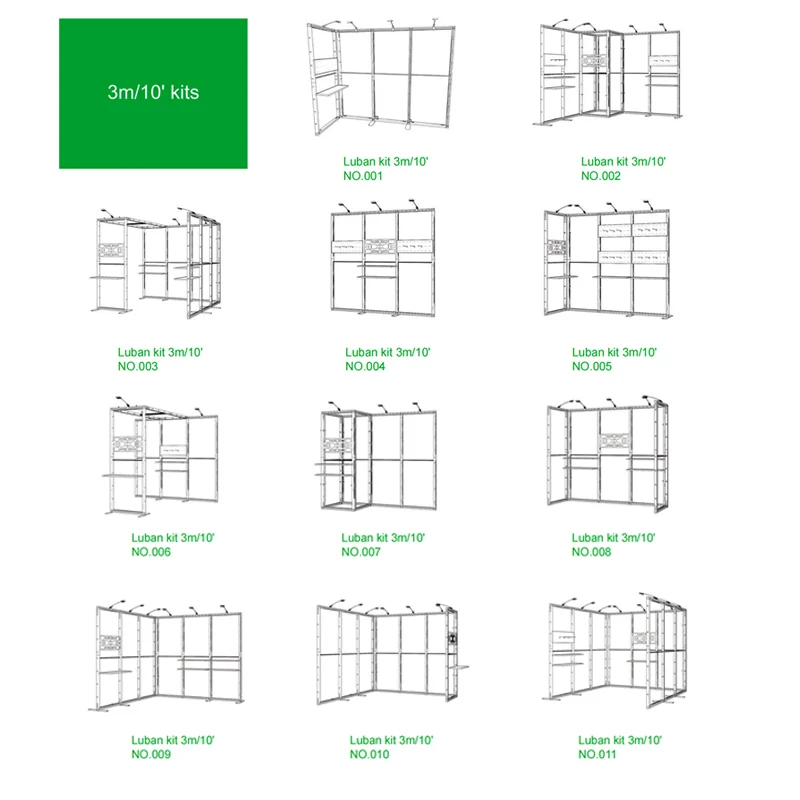 1.5x2.5m Customized Modular Aluminum Frame Trade Show Booth Easy Set up Exhibition Stand Display New Design