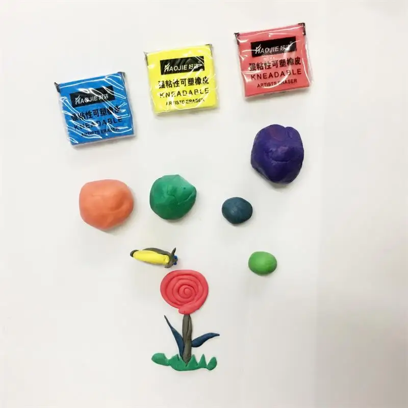 school stationery ,non-drying ,non-toxic ,reusable modeling clay eraser for kids