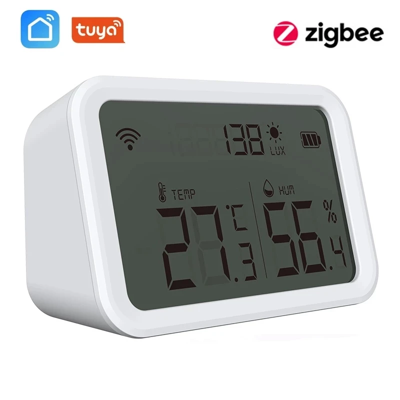 Датчик температуры и влажности Tuya Zigbee 3 0 прибор для освещения гигрометр термометр ЖК-экран хаб умного дома