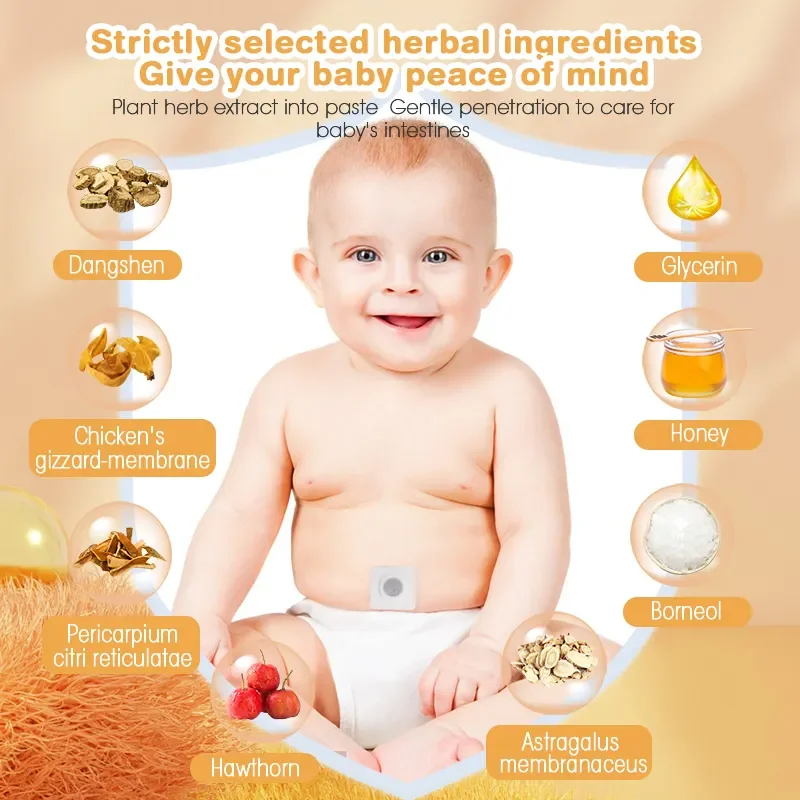 Personal Care Product baby kids Digestive Patch Chinese herbal regulate spleen stomach Digestive Patch  6pcs\box