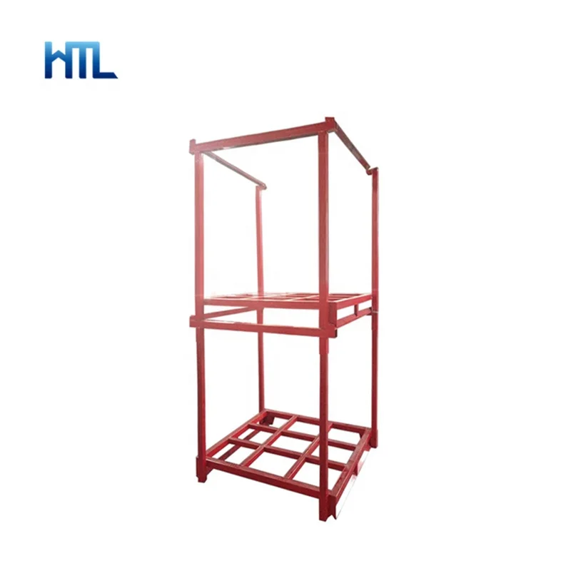 Powder coated logistic warehouse portable quakeproof stackable pallet tainer
