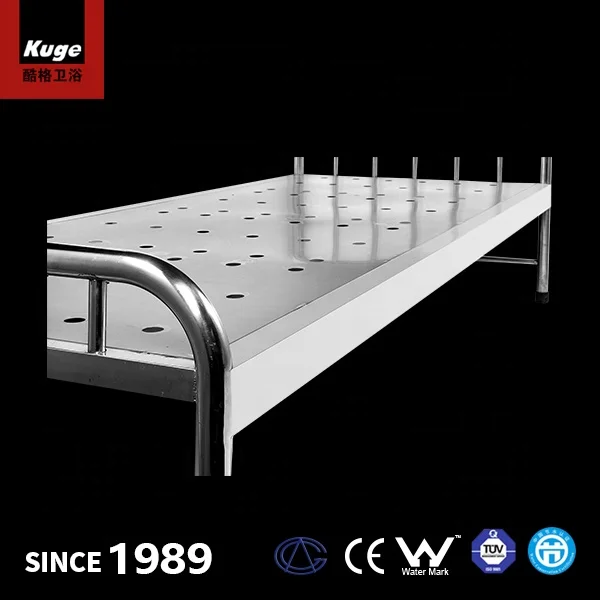 Prison style single bunk bed Stainless steel Strong structure metal single beds for prison jail detention school dormitory