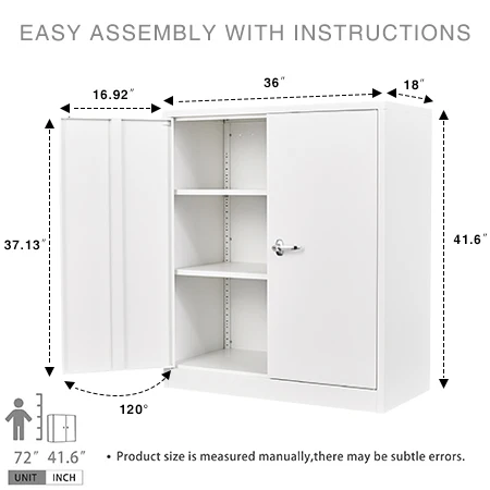 Metal File Cabinet 2 Door Steel Storage steel office file cabinet with 2 Adjustable Shelves
