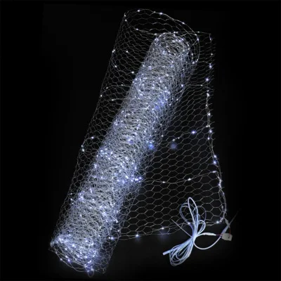 Wedding hall layout barbed wire belt lamp modeling net rice grain lamp net starry sky chandelier ceiling wedding props