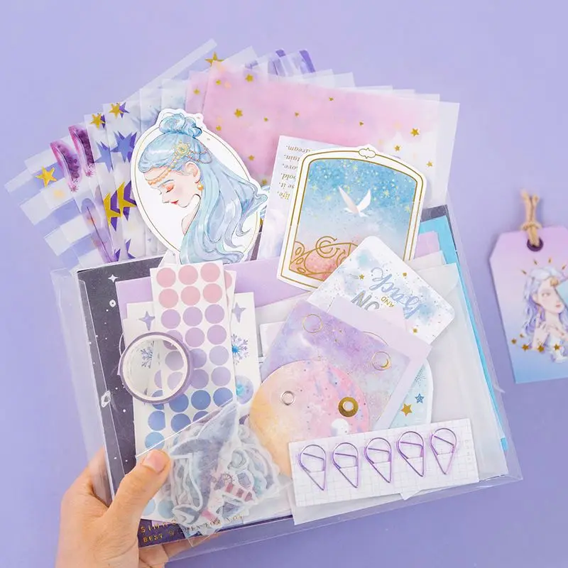 Hot  School student DIY diary planner craft photos card stickers bookmark stationery set supplies  10 accessories