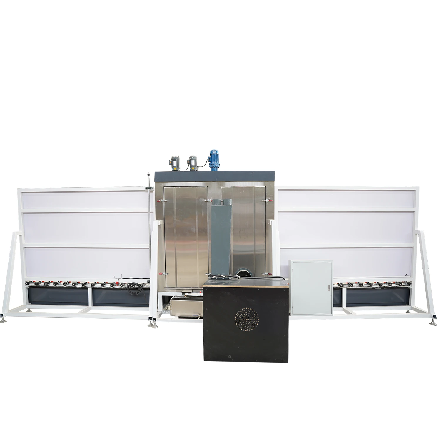 Automatic Stainless Steel  Glass Washer PLC Control Glass Washing Drying Machine For Insulating Line