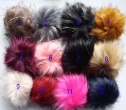Latest New Design customed faux hat bulk 4 inches pom poms 10cm artificial fur pompoms ball