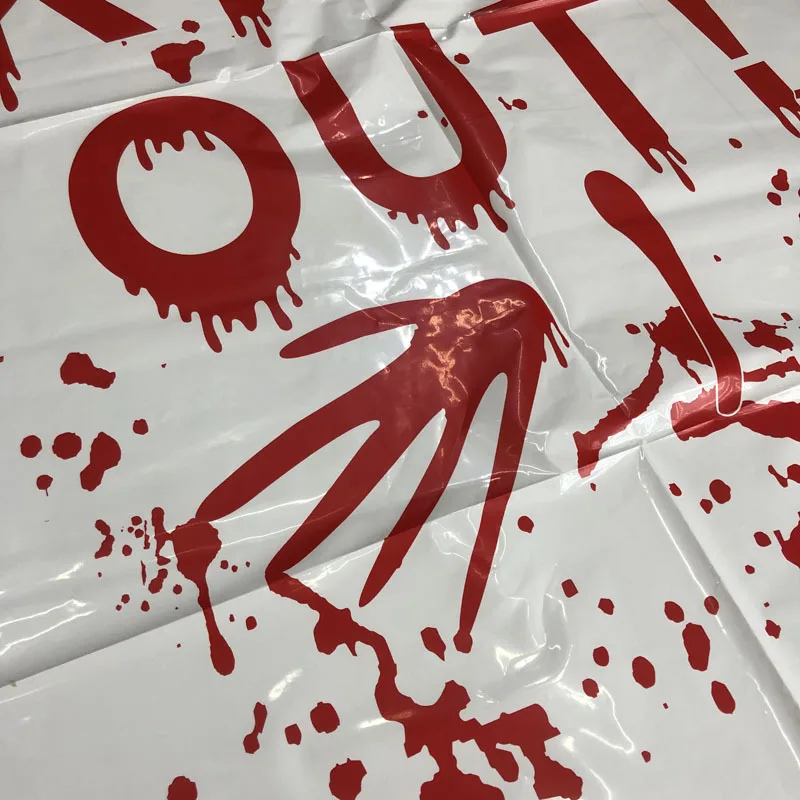 
New coming customized party fancy scare items halloween bloody door cover 