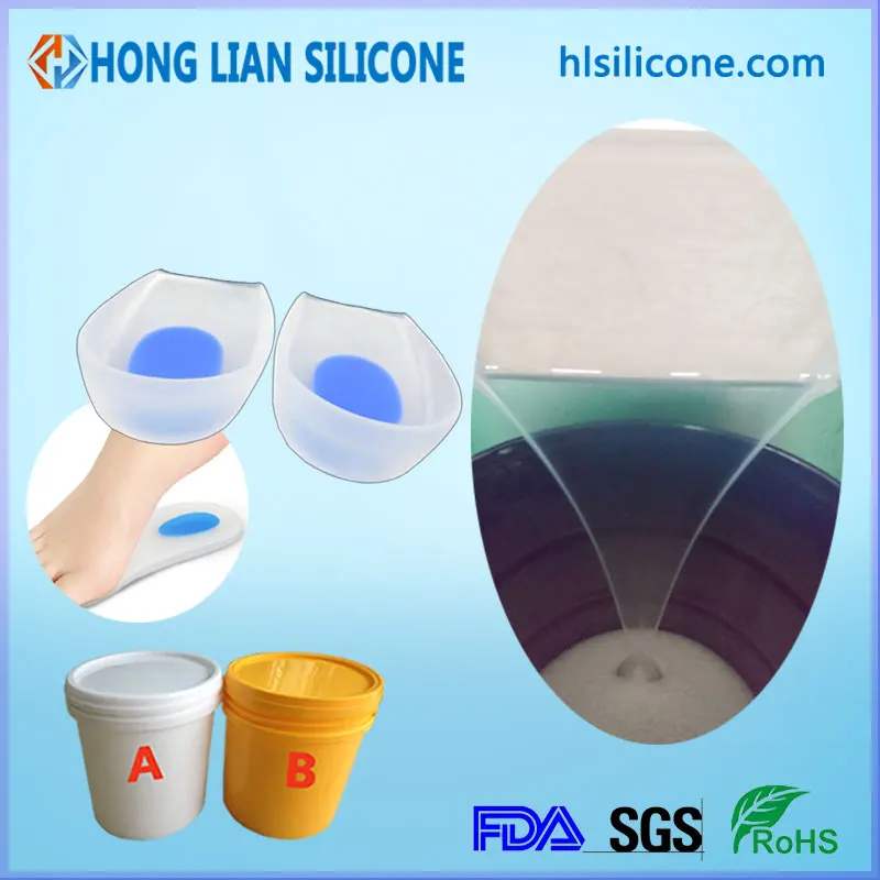 addition curing liquid silicone rubber make  flexible shoe insole transparent silicone for foot care products making