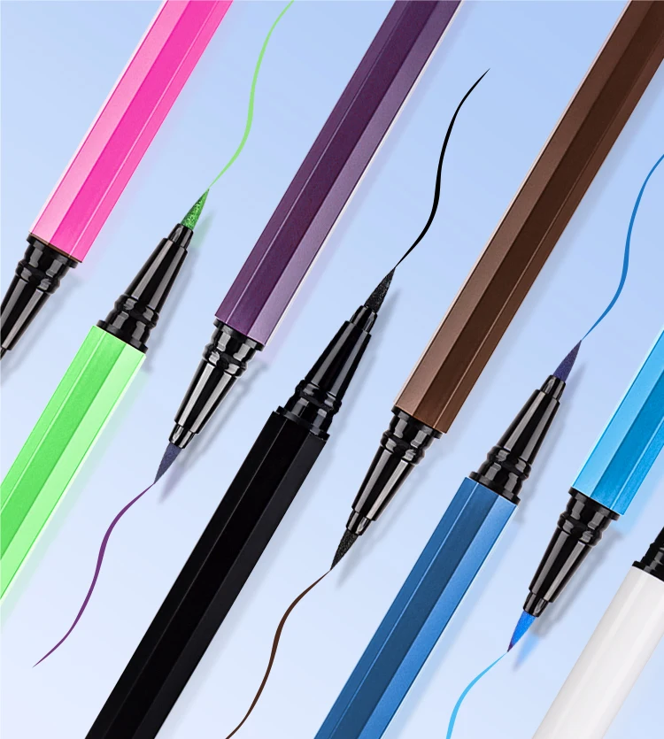 8 Colors Eye Makeup Eyeliner Stamp Longlasting Waterproof Eye Liner Pencil