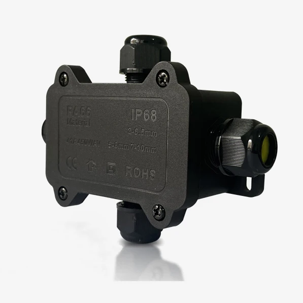 2 ways plastic junction pa6 small box waterproof