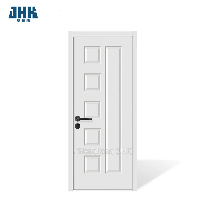 JHK-010 белая грунтовка гладкая 6 панелей деревянные двери на заказ низкие E1 хорошее качество